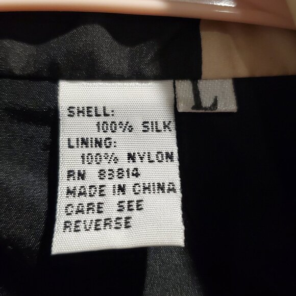 FUDA International Bomber Vintage  Jacket Women's Silk Floral Print- Sz Large - Picture 2 of 7